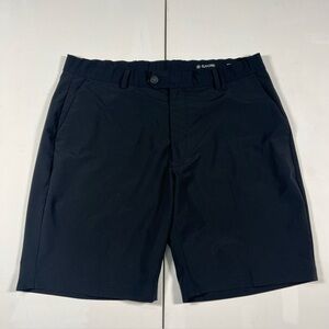 G/Fore Performance Chino Shorts Mens 36 Black 9" Inseam Golf Stretch